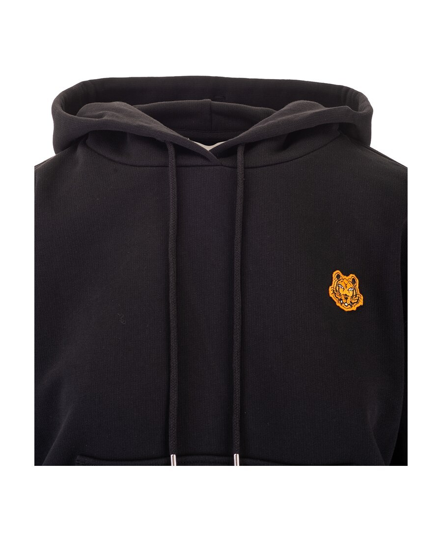 Kenzo Knitted Cotton Hoodie In Black