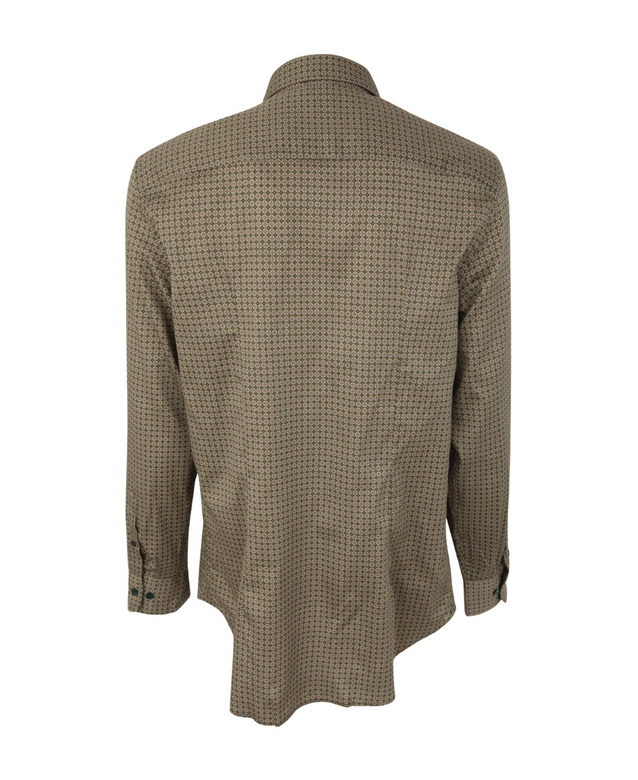 Etro Geometric-pattern Long-sleeve Shirt In Green
