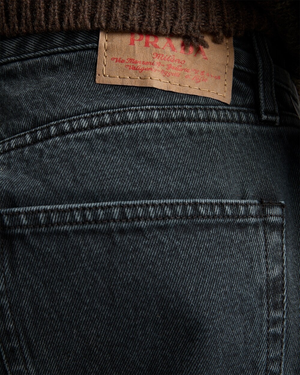 Prada Denim Bermuda Shorts Featuring Belt Loops In Black
