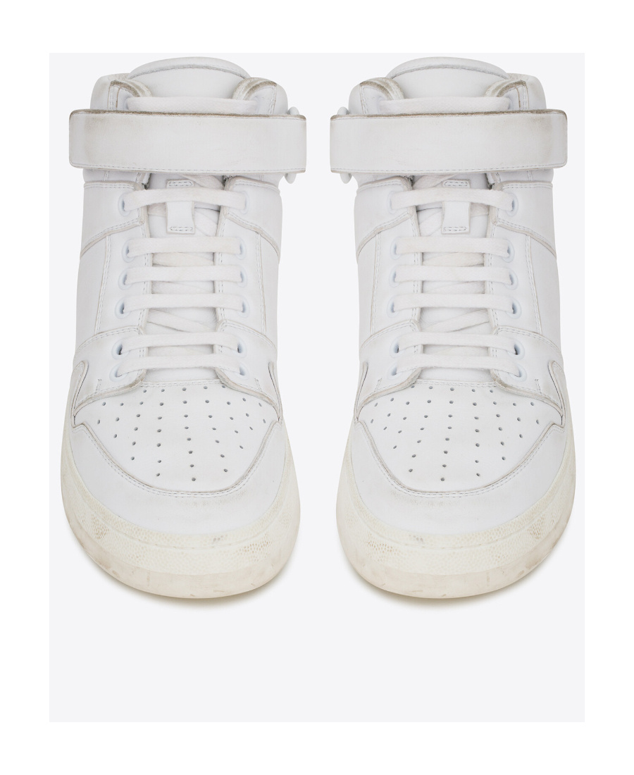 Saint Laurent Lax High-top Sneakers In White