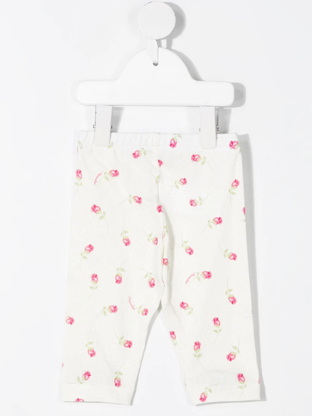 Monnalisa Flower Print Trousers In White