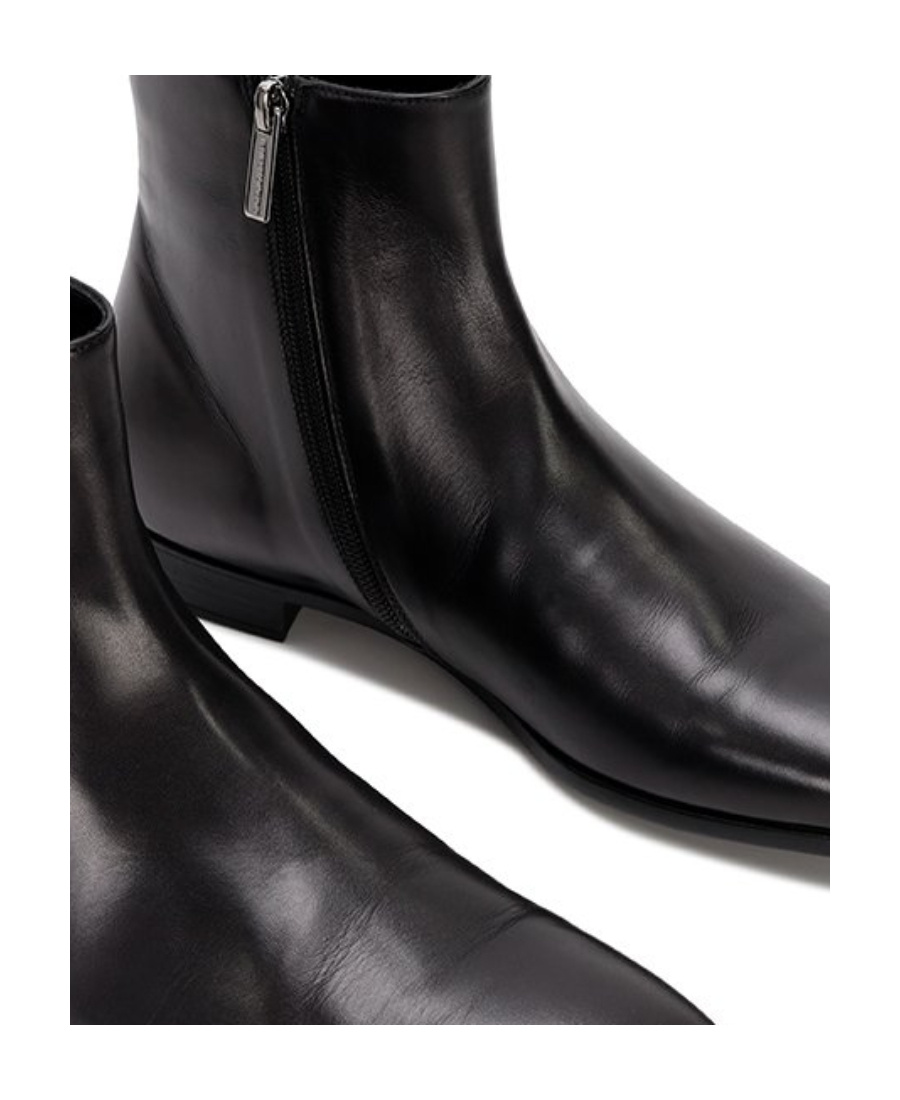Giorgio Armani Logo Boots In Black