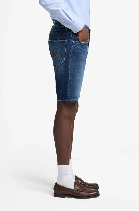 7 For All Mankind Denim Shorts In Blue