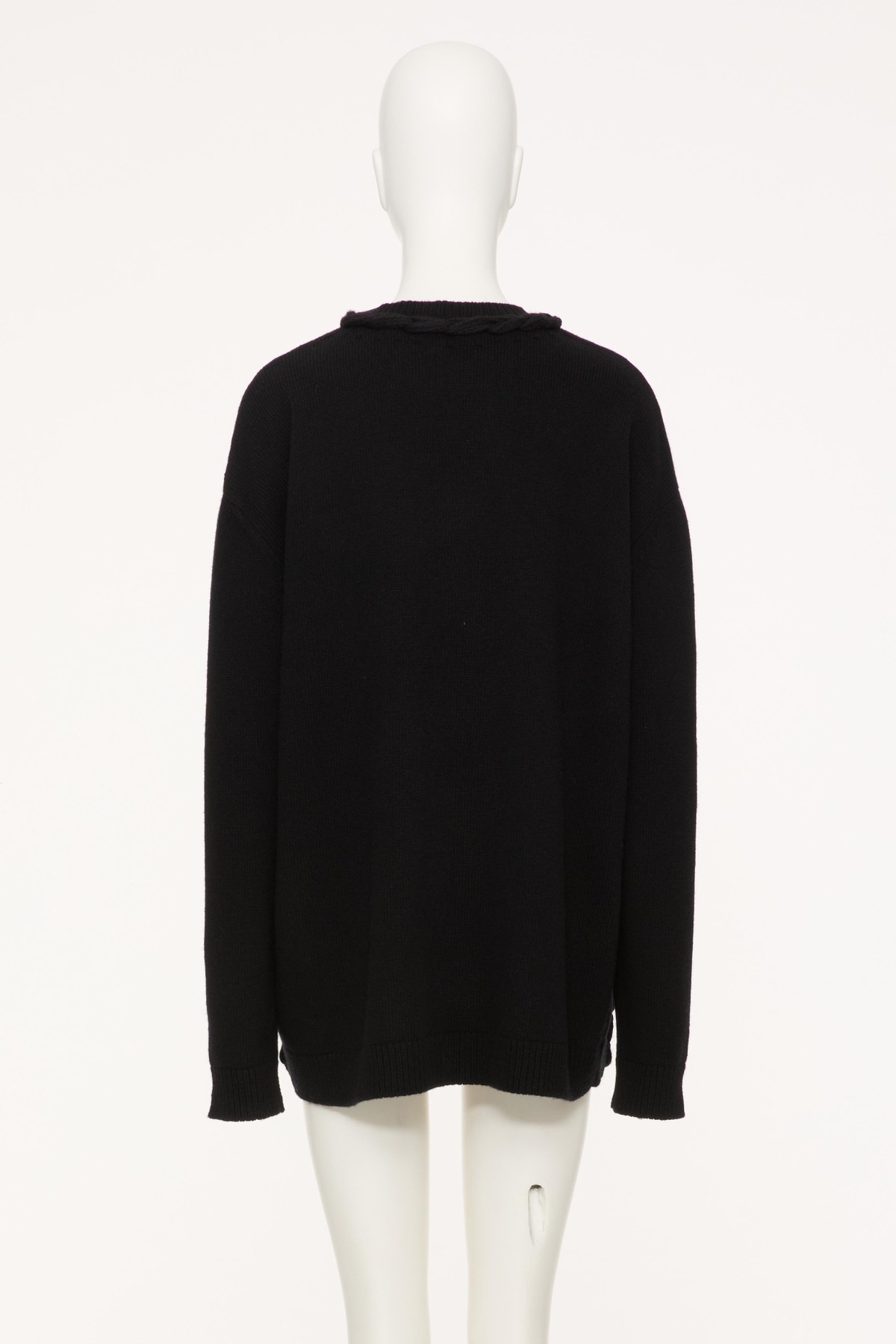 Valentino Round Neck Sweater In Black