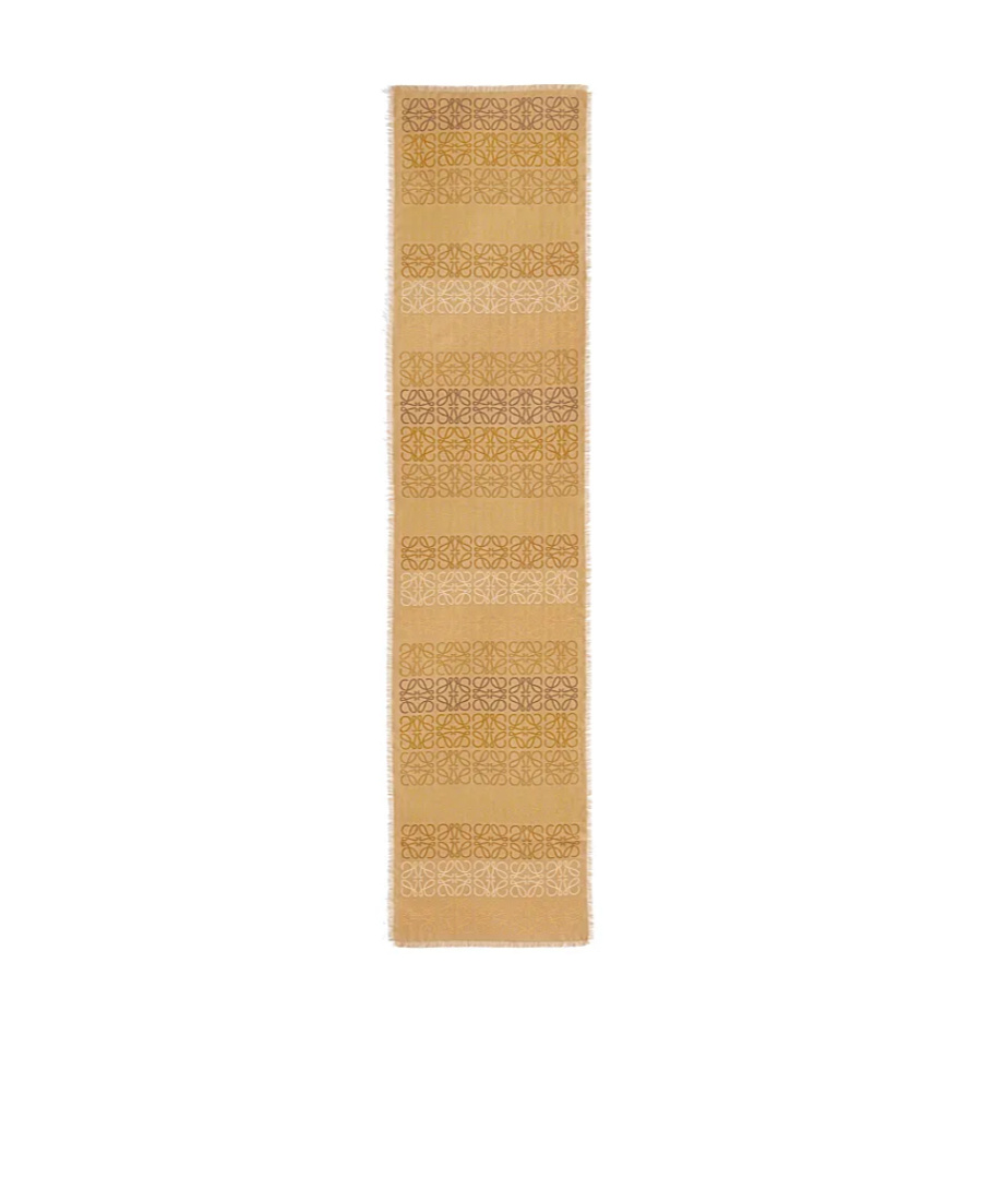 Loewe Logo Scarf In Nude
