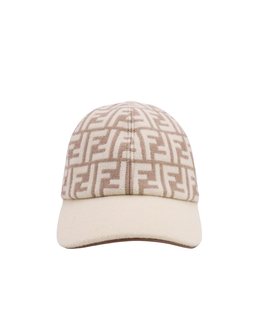 Fendi Allover Ff Motif Baseball Cap In Nude