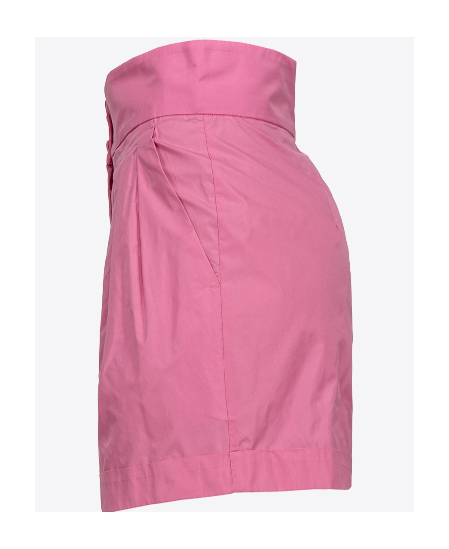 Pinko High-waisted Pleated Shorts In Pink