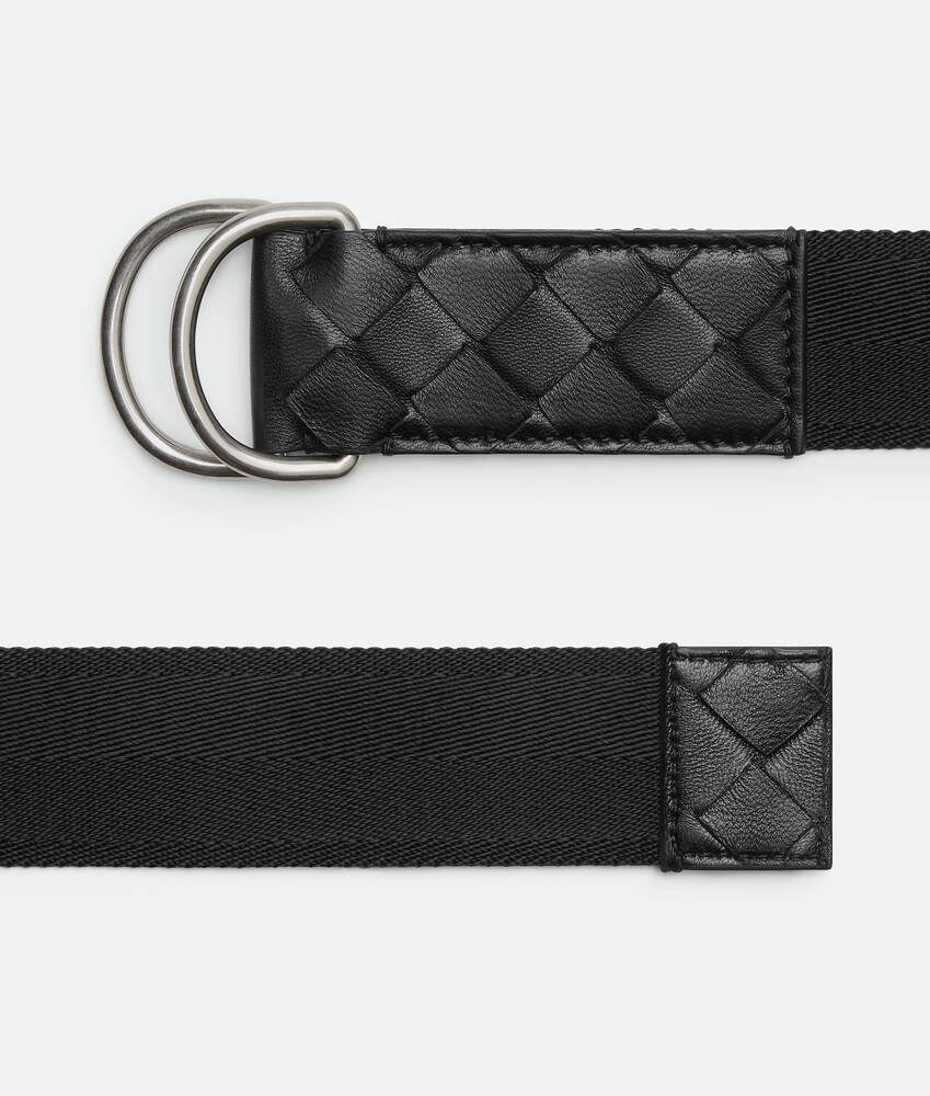Bottega Veneta Webbing Nastro Belt In Black