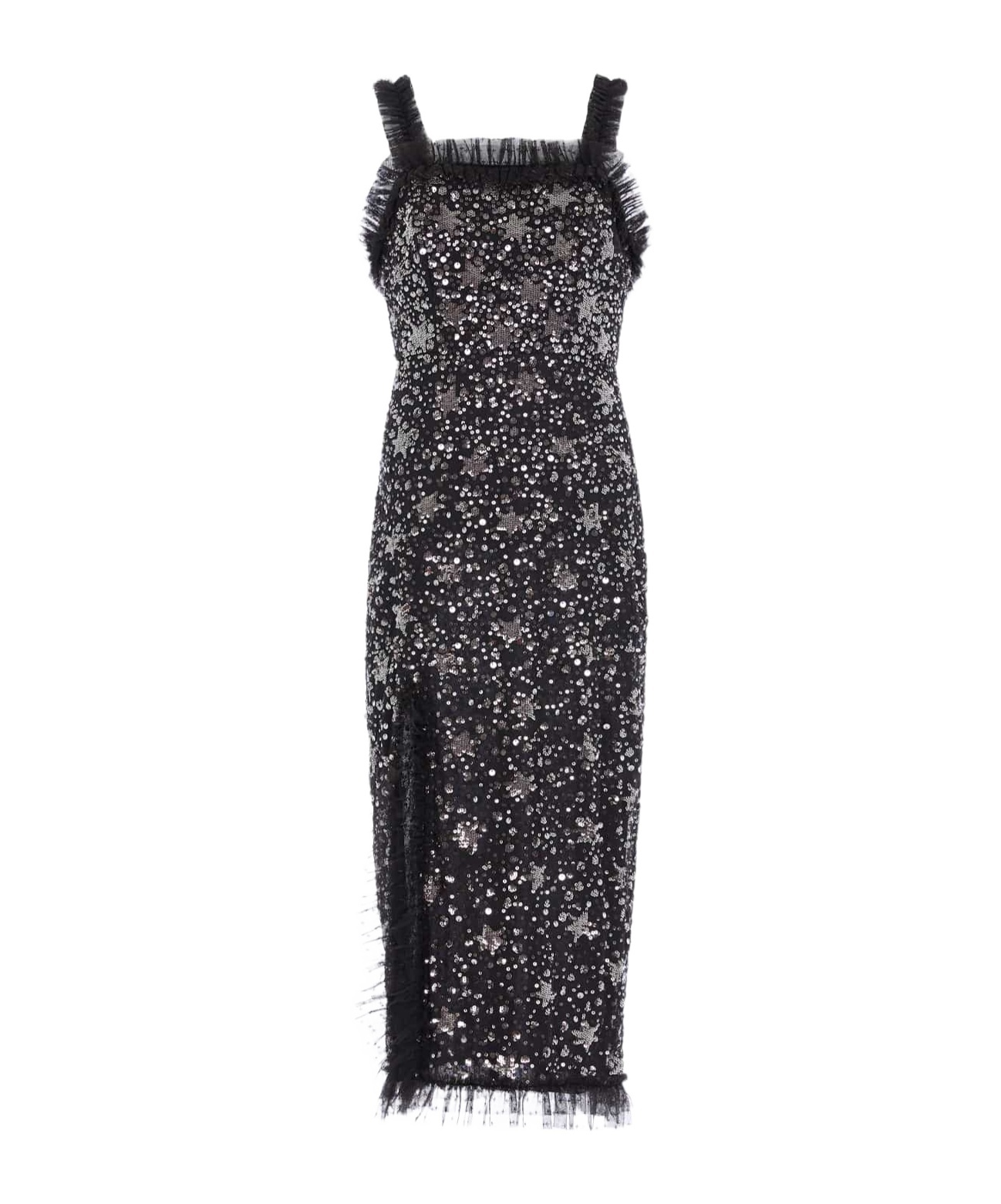 Needle & Thread Shooting Stars Halter Ballet Dress In Black
