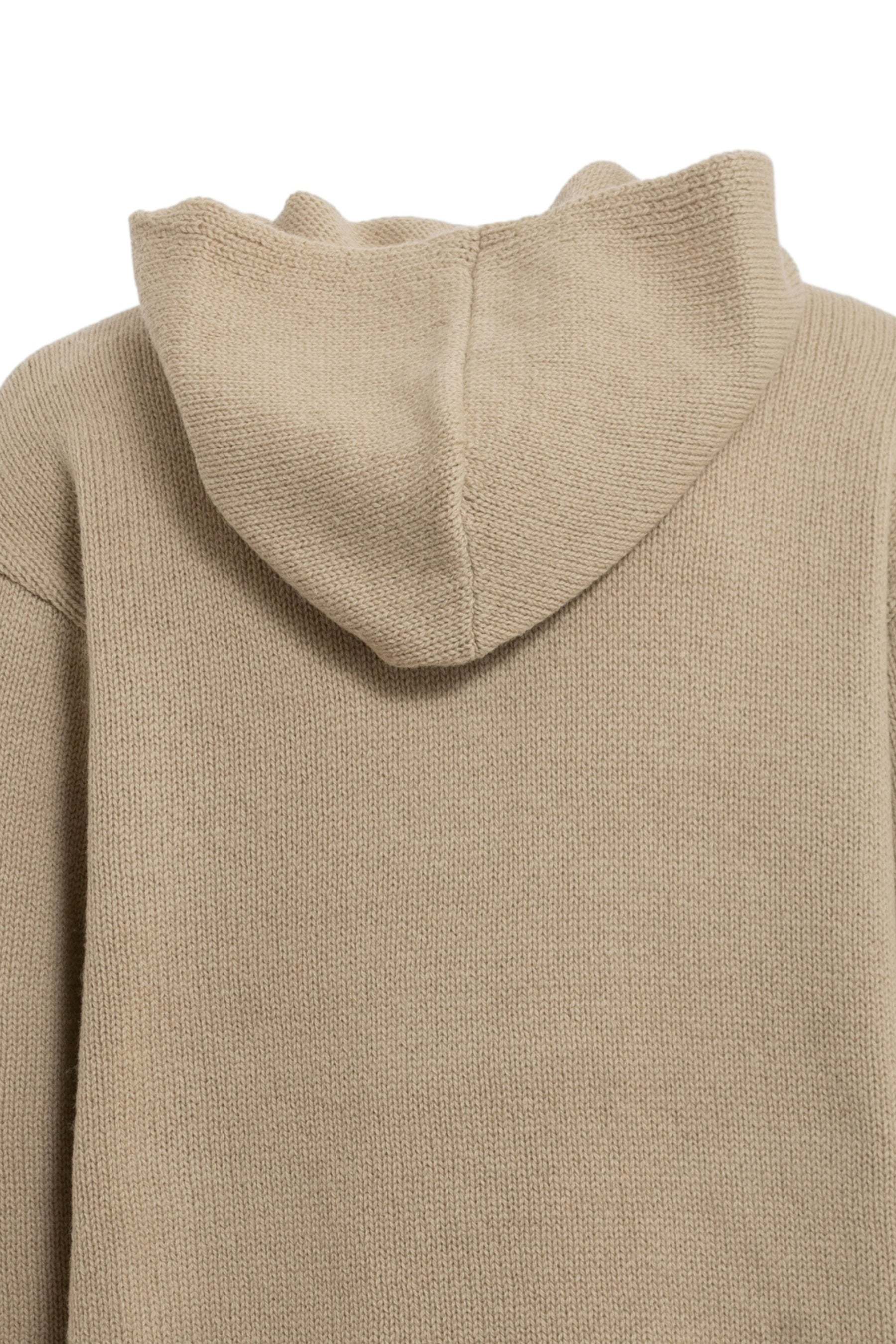 Undercover Lace-up Wool Hoodie In Nude