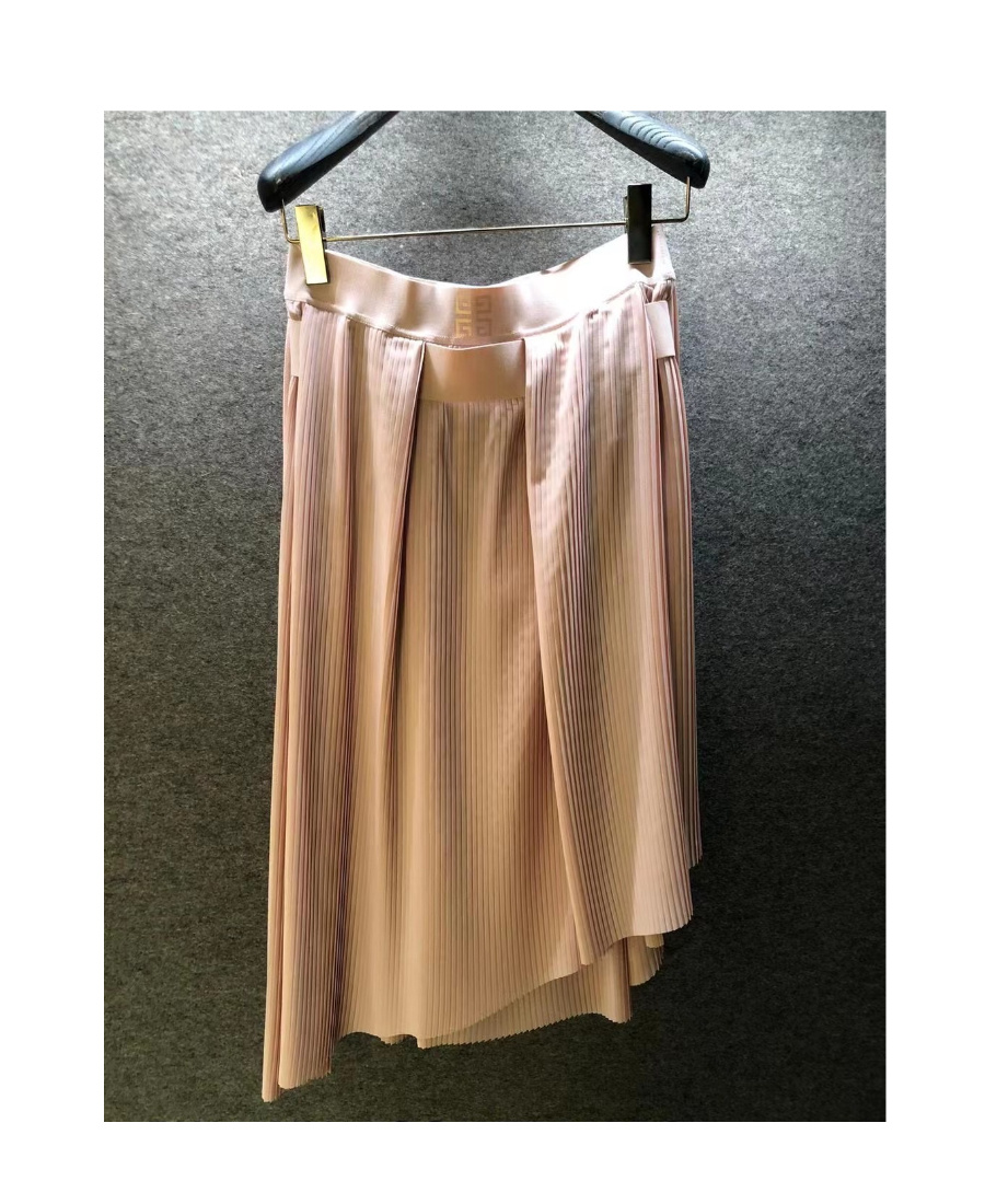 Givenchy Asymmetric Pleated Skirt In Multicolor
