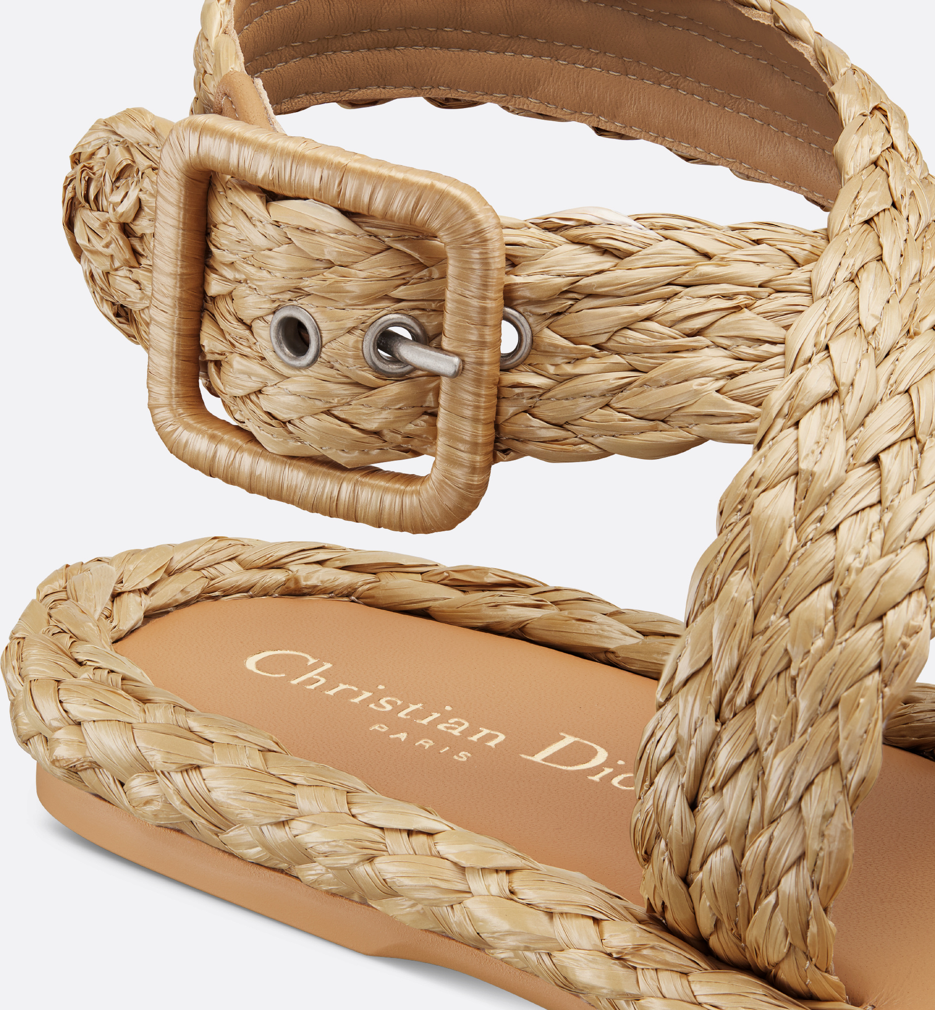 Dior Iviera  Ocean Thong Sandal In Brown