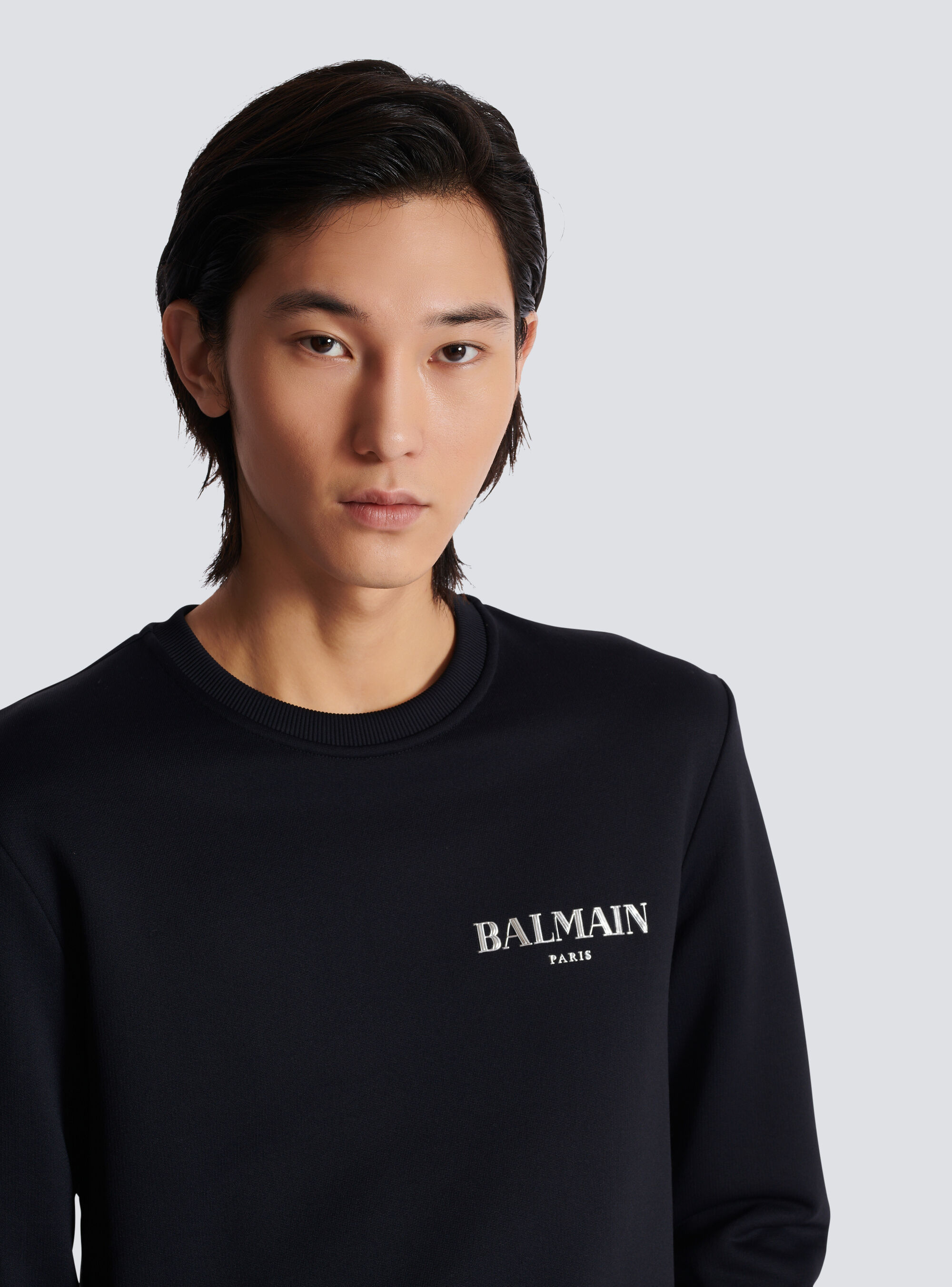 Shop Balmain Vintage Sweatshirt In Black