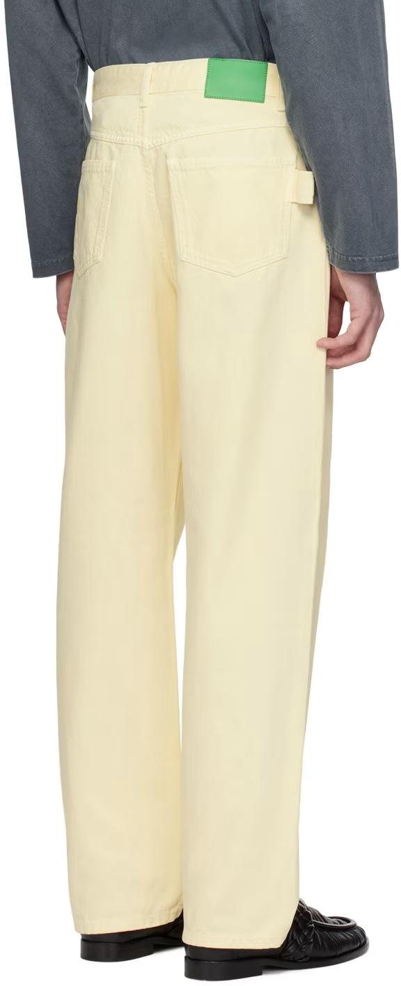 Bottega Veneta Yellow Wide-leg Jeans In Yellow