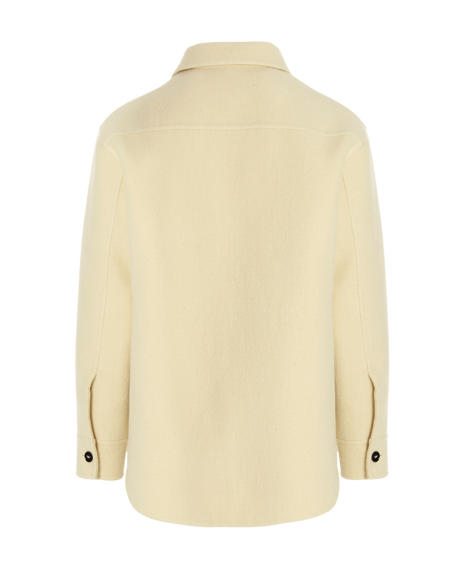 Jil Sander Wool Overshirt In Nude