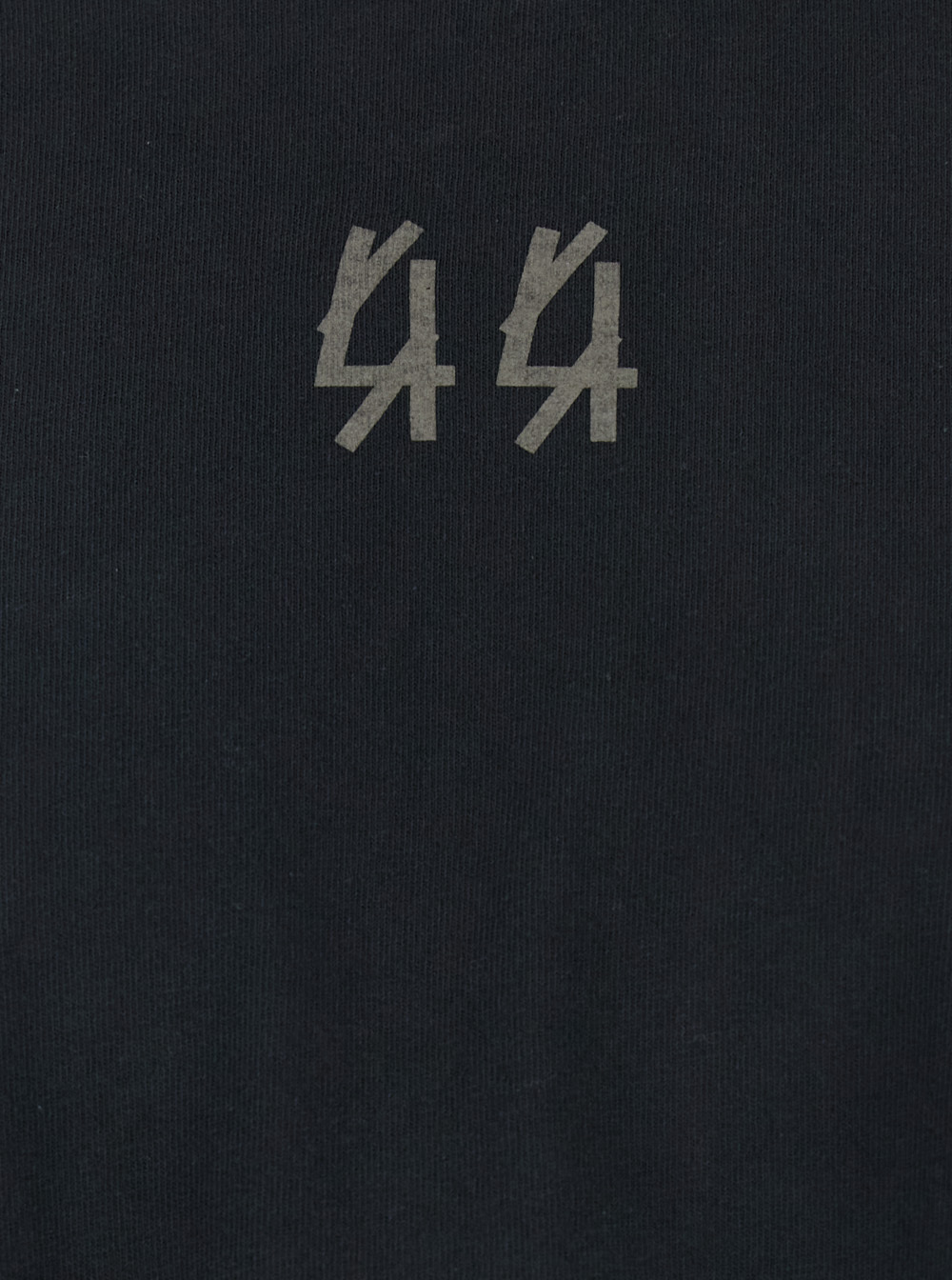 44 Label Group Black Crewneck T-shirt With Logo On The Front And Maxi Logo On The Rear In Cotton Man In Black