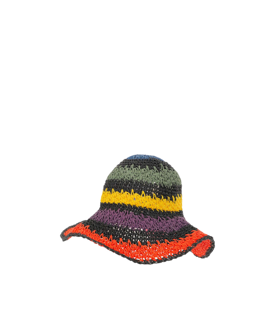 Ruslan Baginskiy Woven Straw Hat In Black