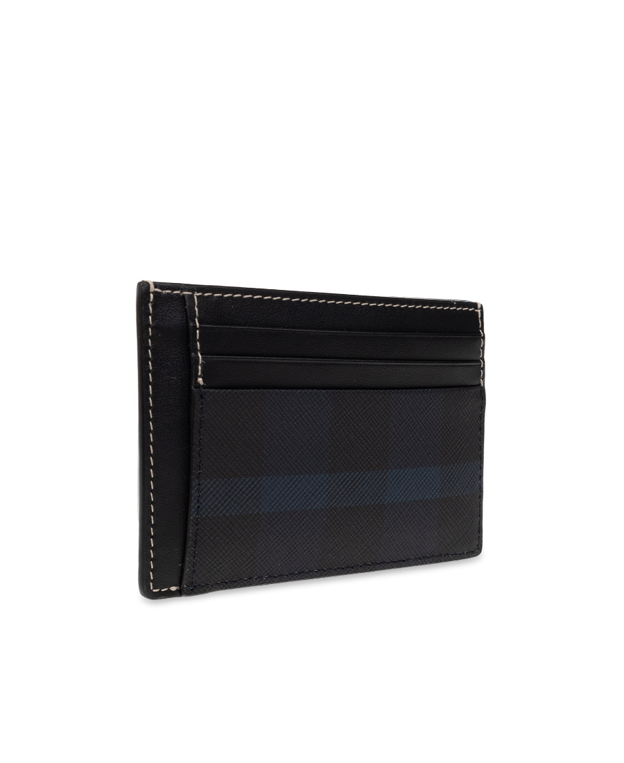 Burberry Check-print Money-clip Wallet In Black