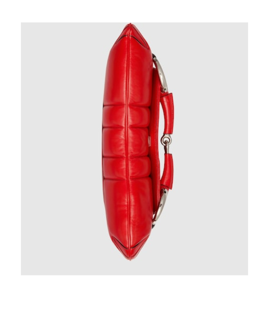 Gucci Medium Horsebit Chain Quilted Bag In Red