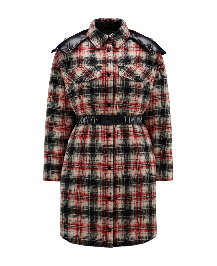 Moncler Robe Chemisier Réversible In Black