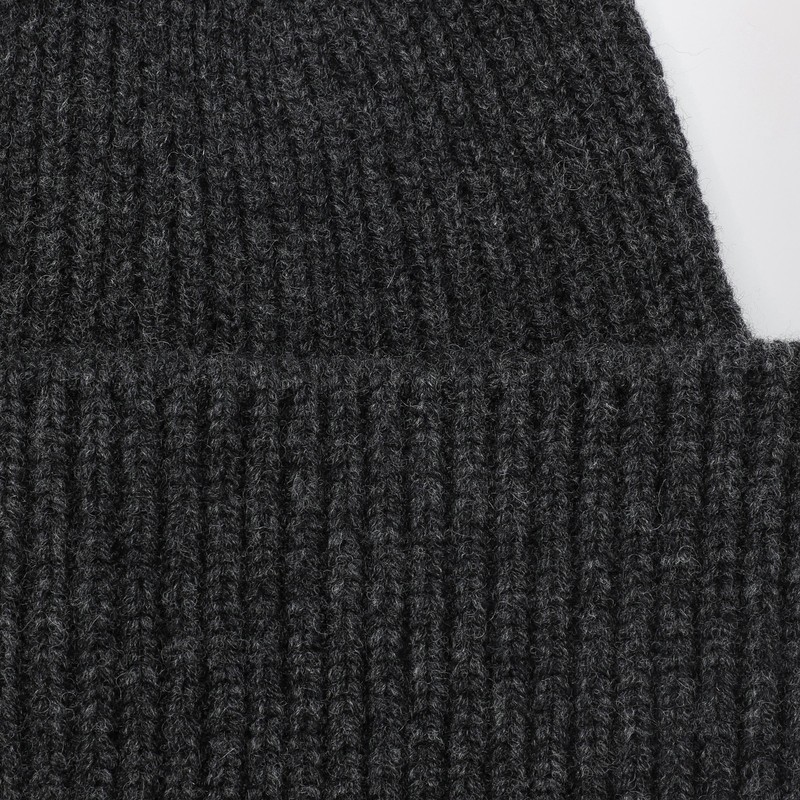 Destin Surl Rib Knitted Cap In Black