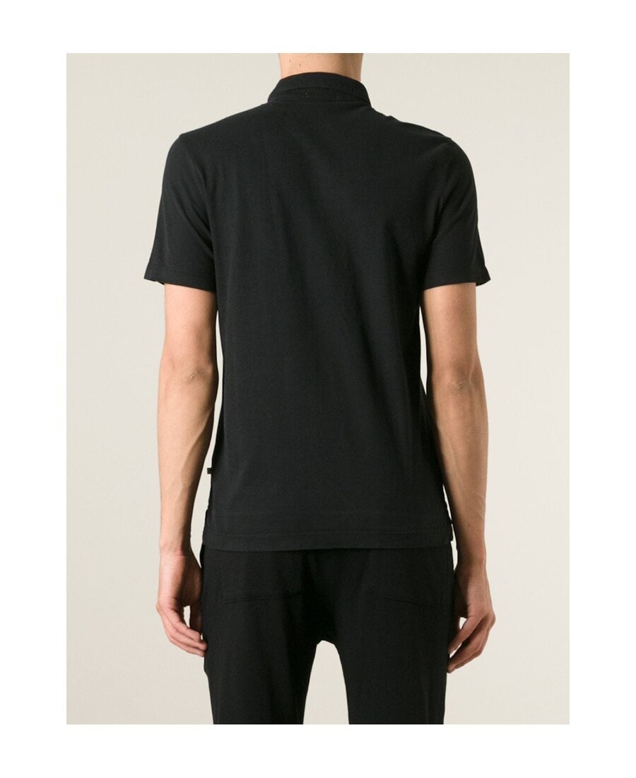 JAMES PERSE SUEDED-JERSEY POLO SHIRT