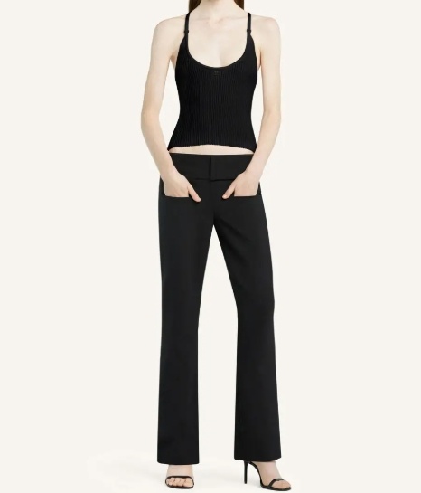Courrèges Scuba Knitted Tank Top In Black