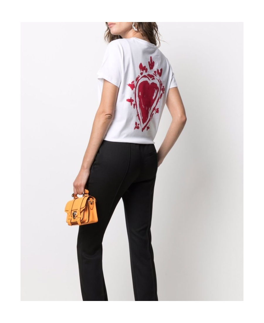 Alexander Mcqueen Heart-print Cotton T-shirt In White