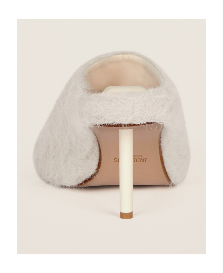Jacquemus Fabric Mules In Nude