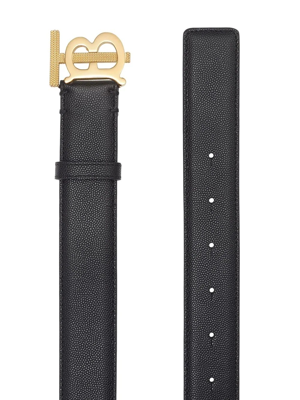 Burberry Logo Belt In Black