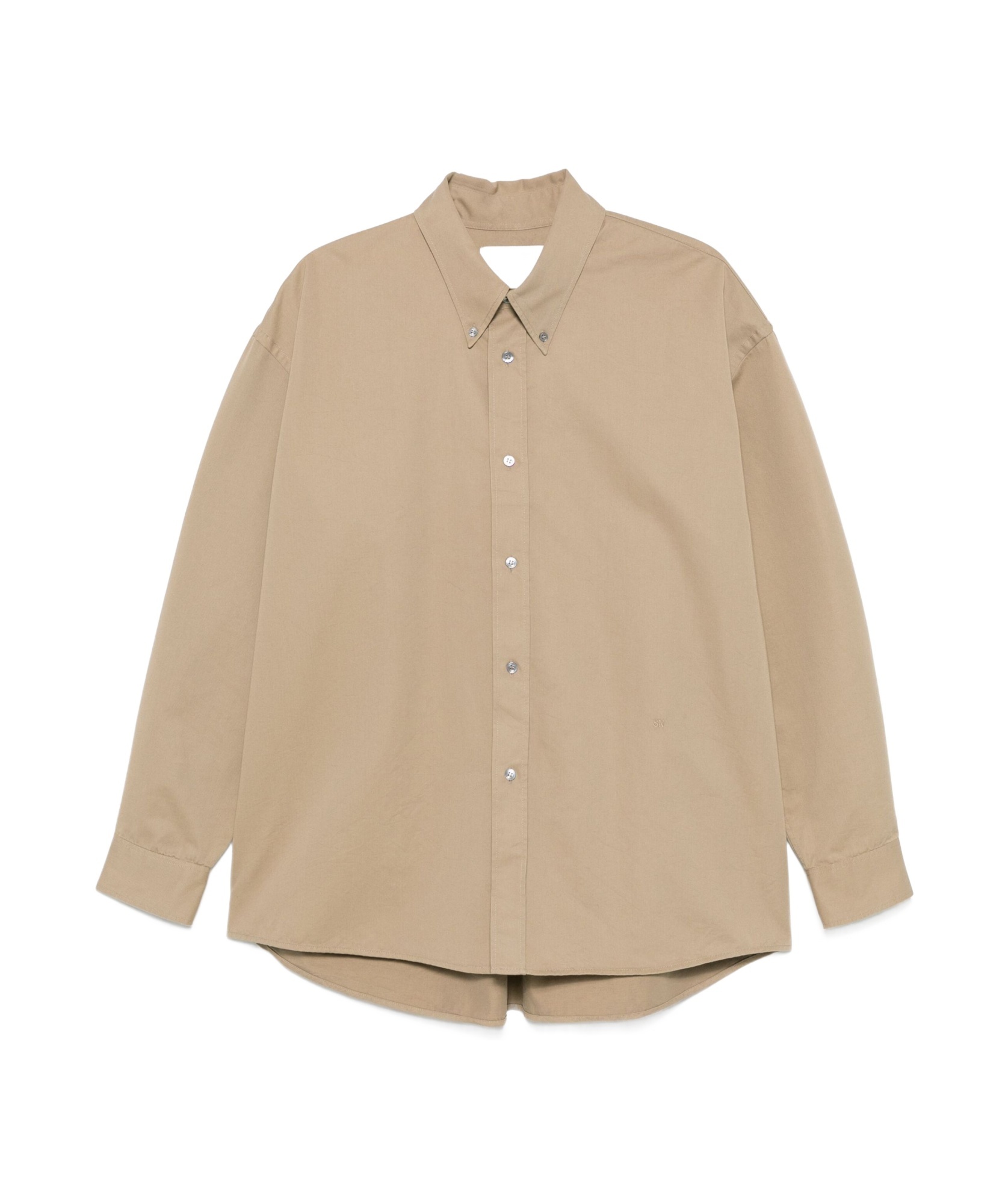 Studio Nicholson Collared Shirt With Long Sleeves And Back Yoke In Brown