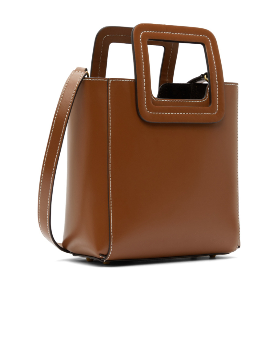 Staud Mini Shirley Shoulder Bag In Brown