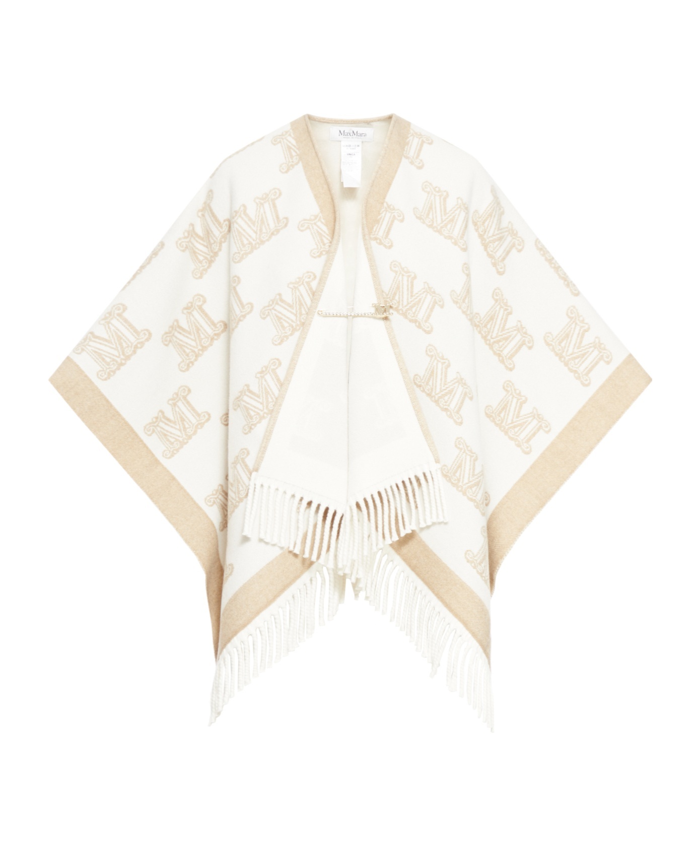 Max Mara Logo Cloak In White