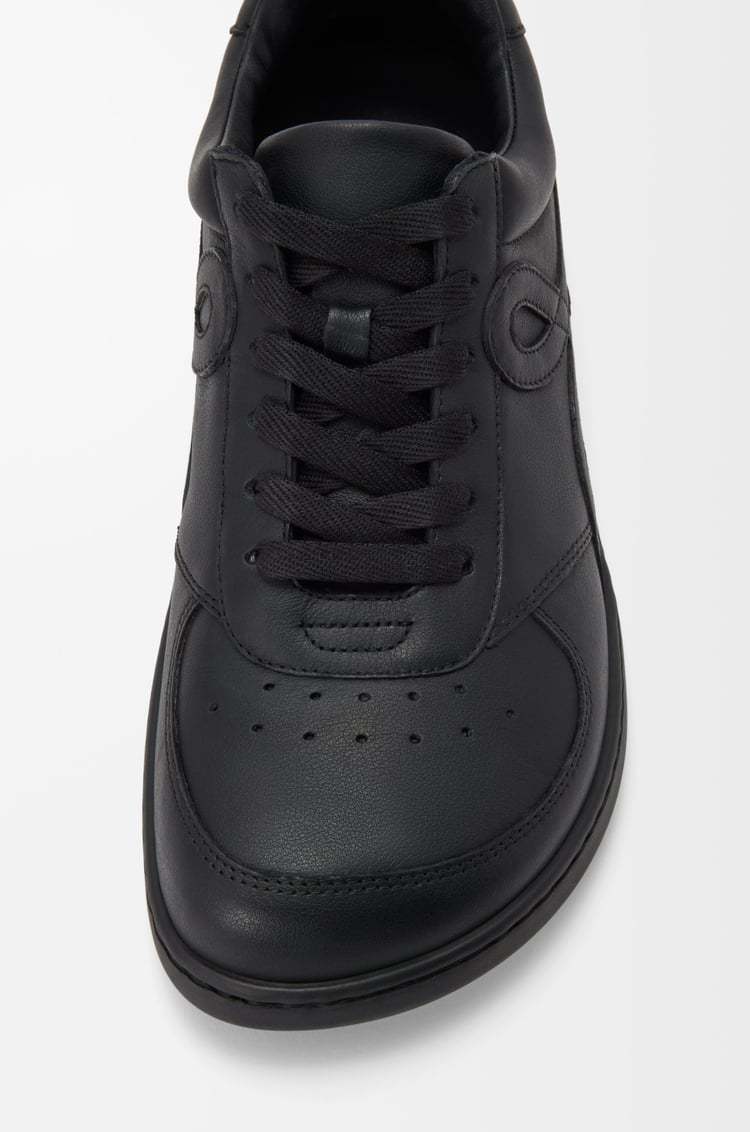 Loewe Jambo Logo-detail Leather Sneakers In Black