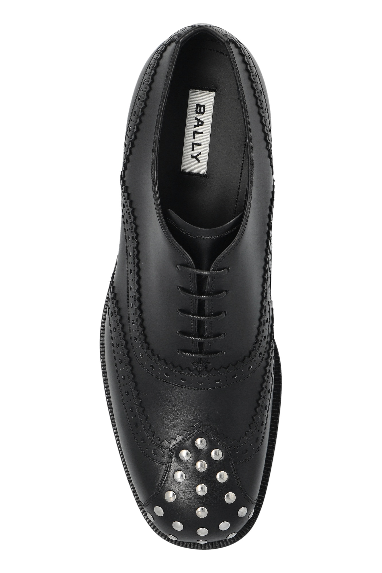 Bally Spiegel Stud Embellished Oxford Shoes In Black