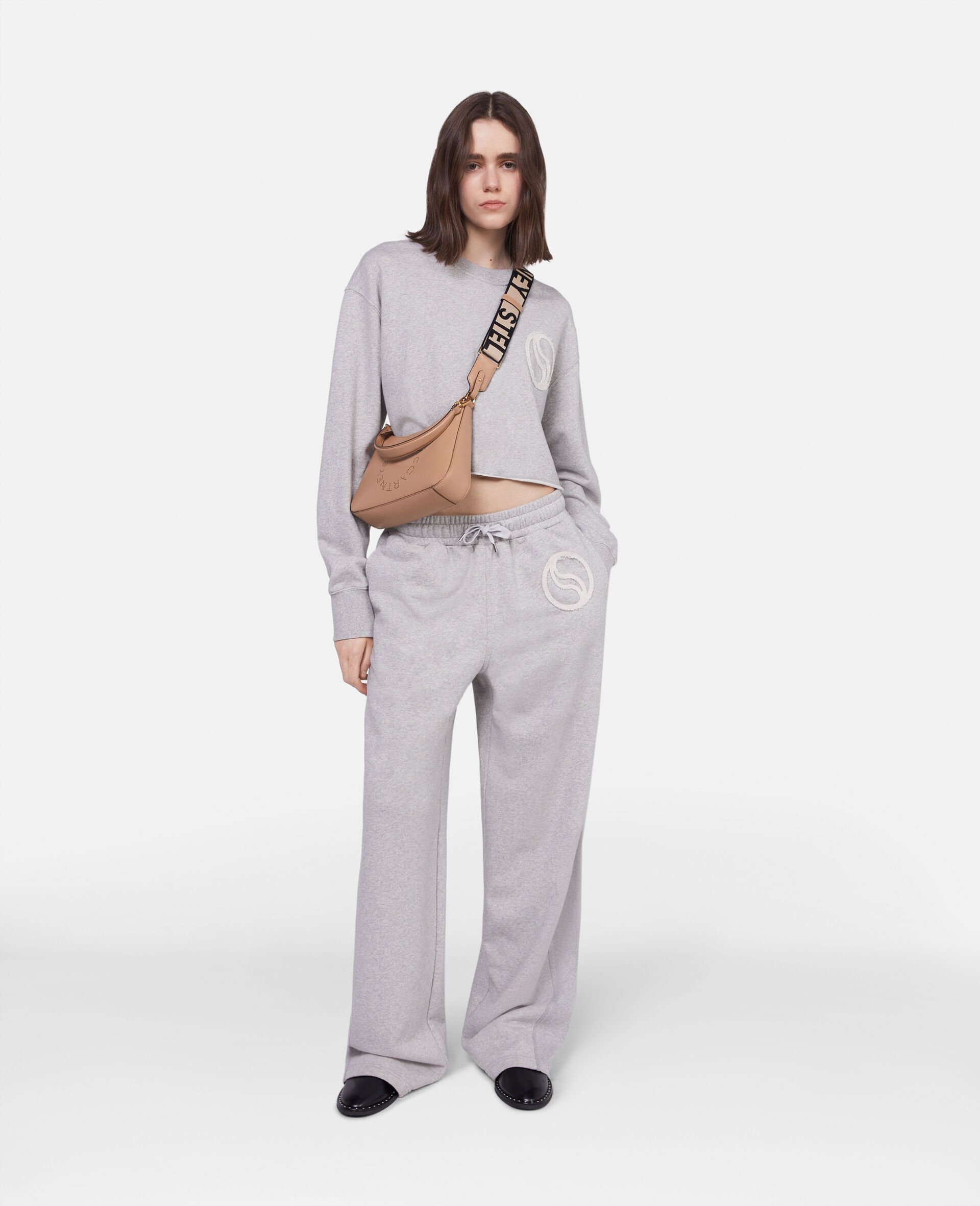 STELLA MCCARTNEY S-WAVE DRAWSTRING ORGANIC COTTON TRACK PANTS