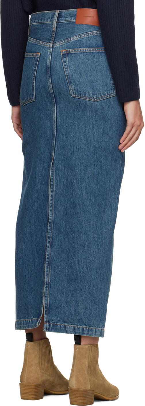 Wardrobe.nyc Denim Column Maxi Skirt