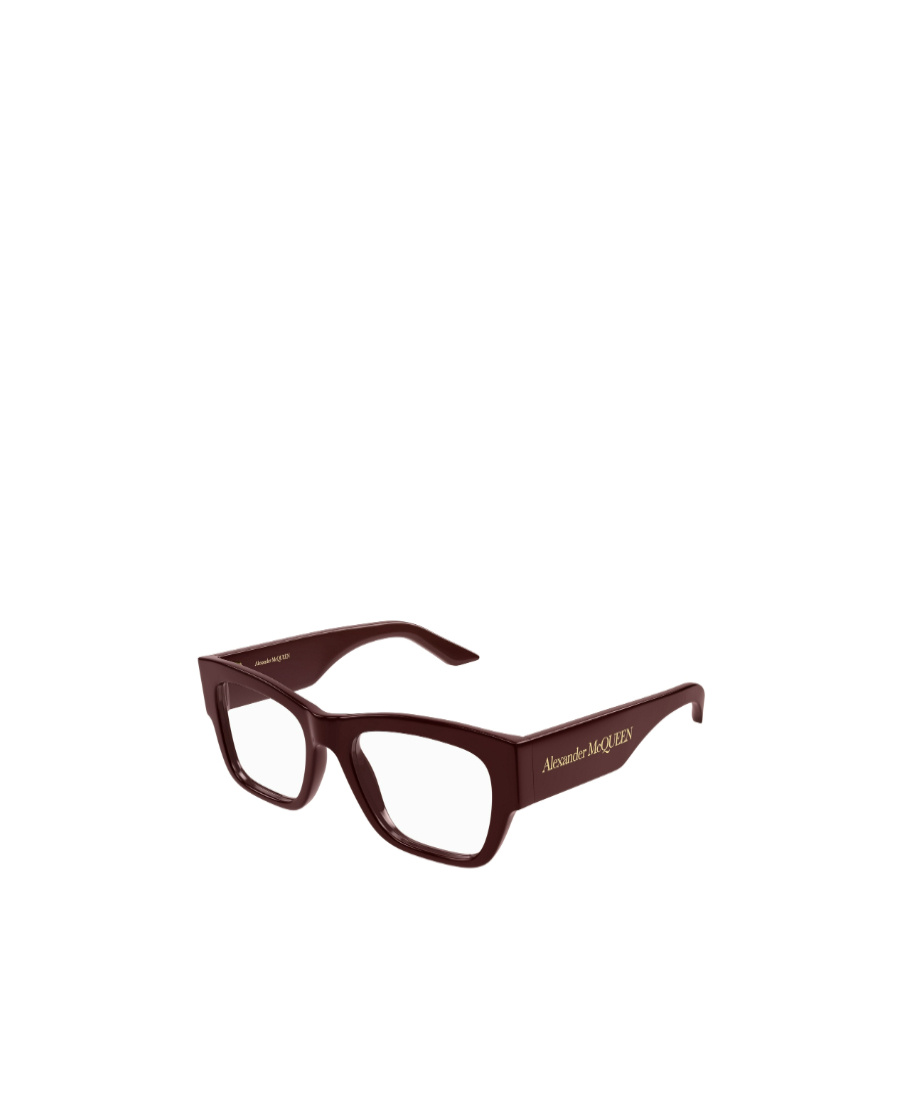 Alexander Mcqueen Eyewear Square Frame Glasses In Brown