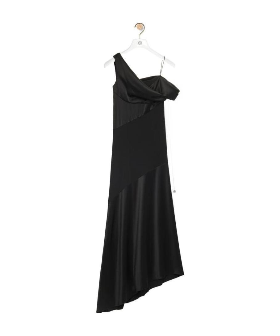 Loewe Asymmetrical Pendant Dress In Black