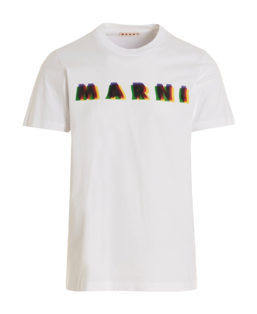 Marni Short-sleeve Cotton T-shirt In White