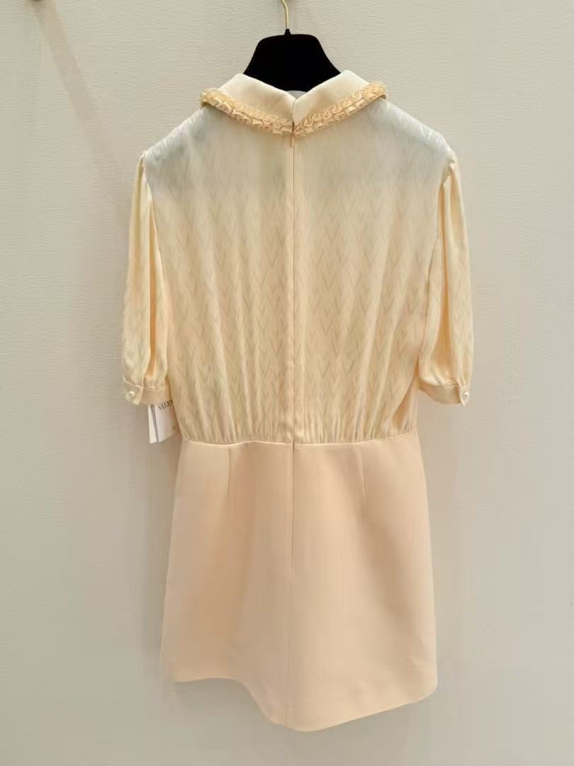 Valentino Women's Crepe Couture Short Dress In Nude