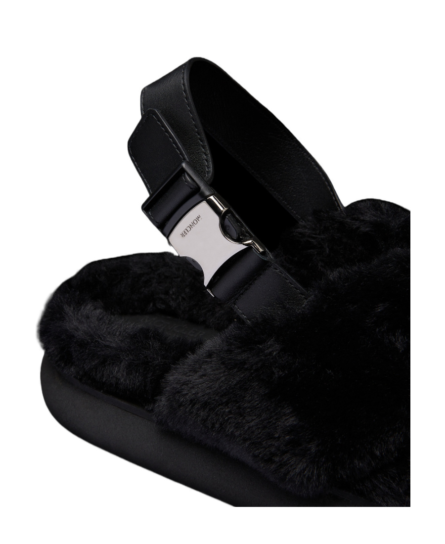 Shop Moncler Solarisse Sandals In Black