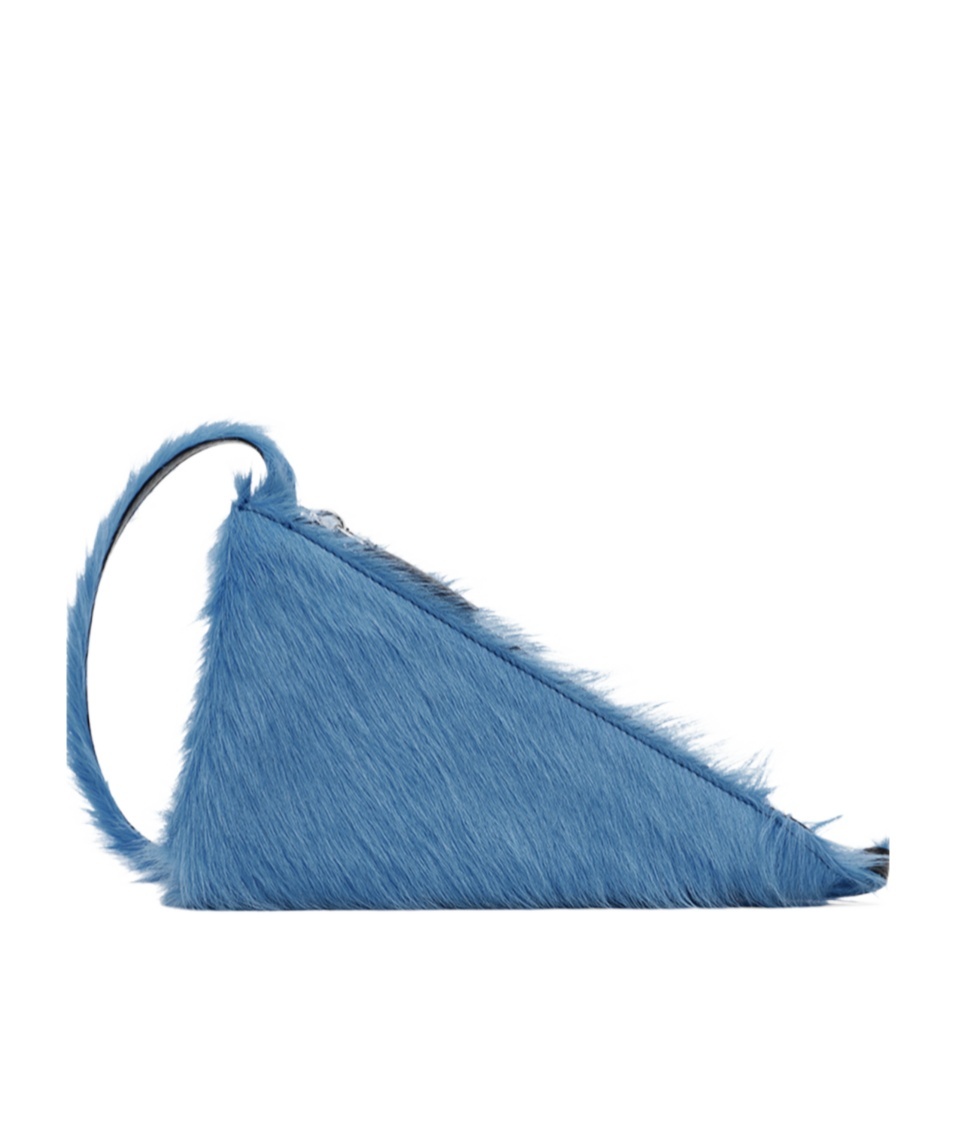 Marni Prima Triangle Shoulder Bag In Blue