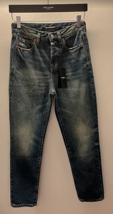 Saint Laurent Mid-rise Straight-leg Jeans In Black
