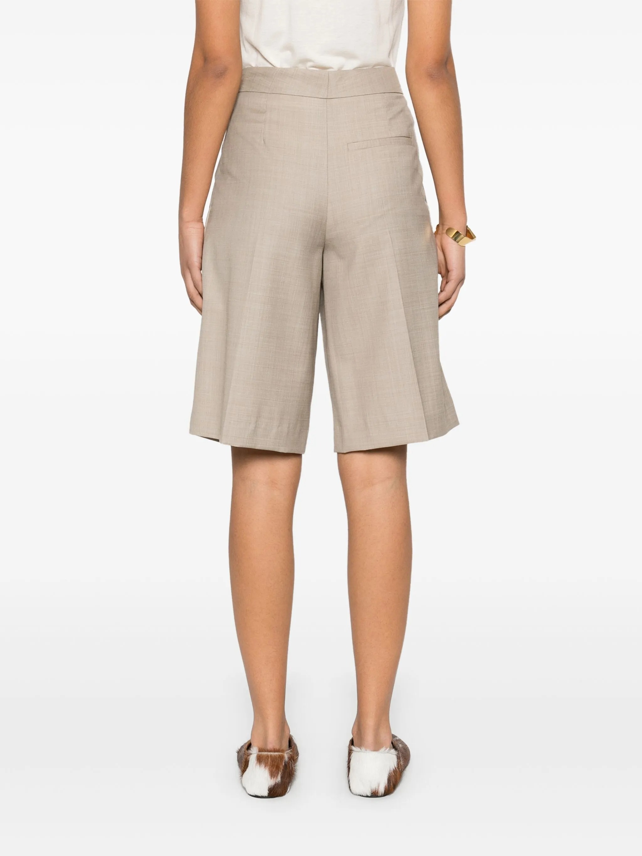 Loulou Studio Soan Shorts In Neutral