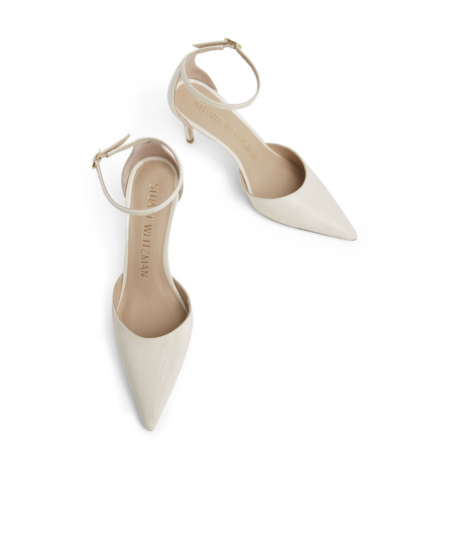 Stuart Weitzman Stuart 85mm Pointed-toe Pumps In White