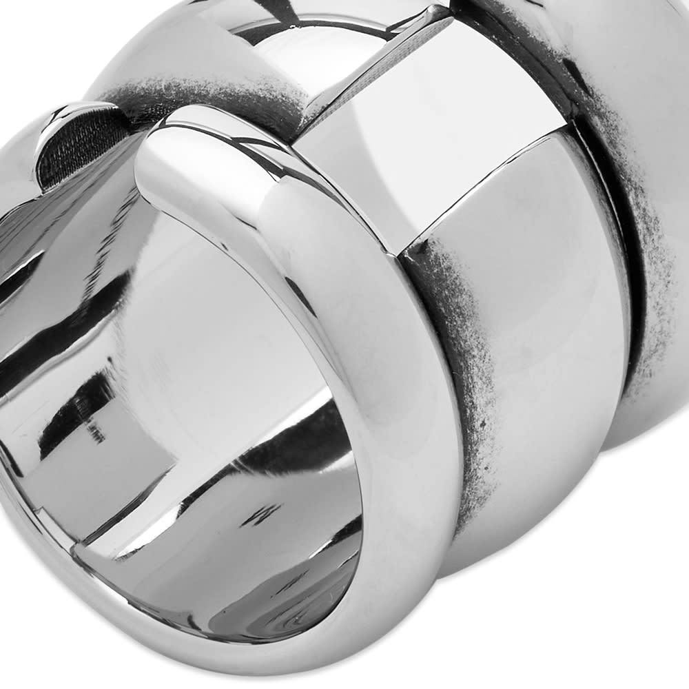 Alexander Mcqueen Broken Stacked Ring In White