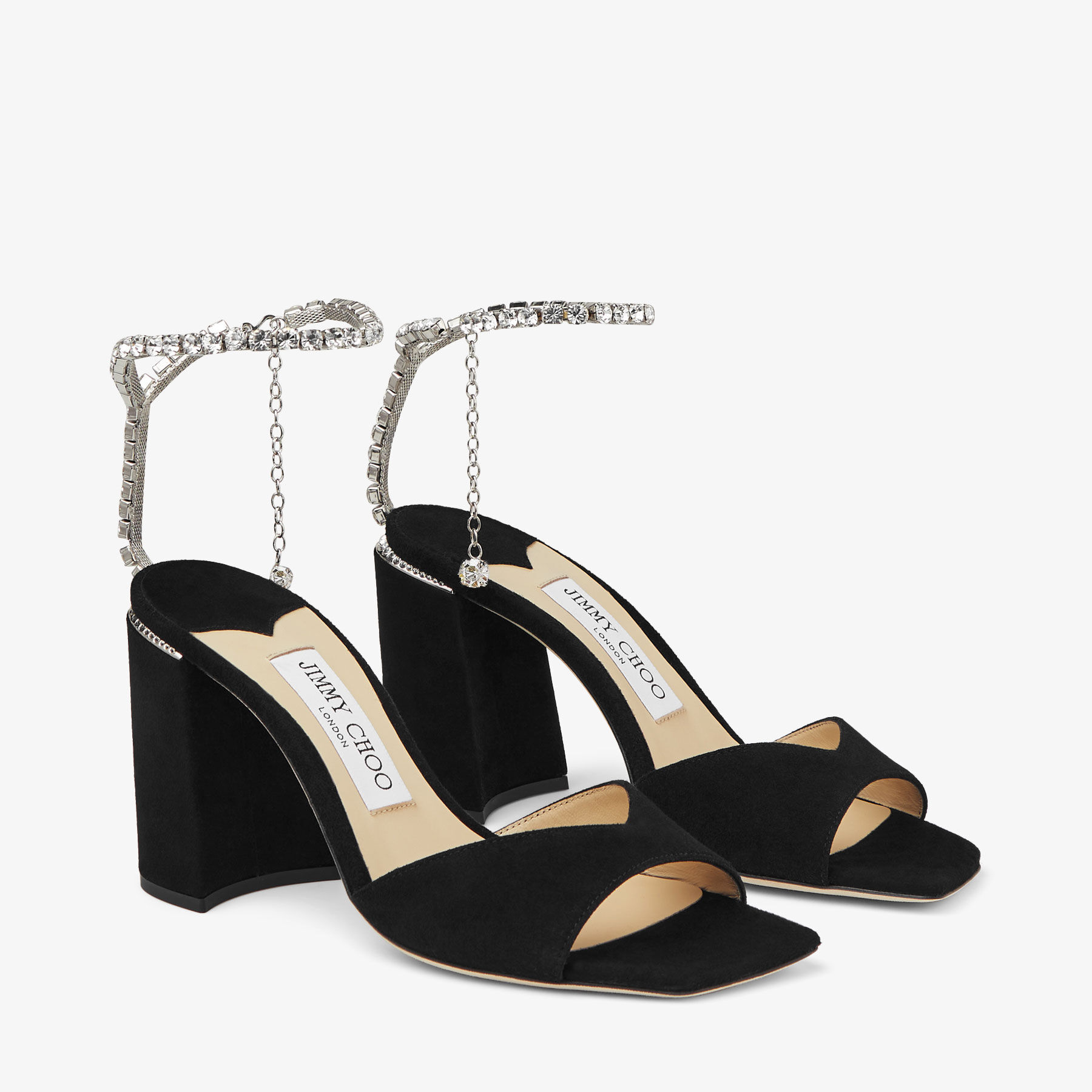 Jimmy Choo Saeda Sandal Block Heel In Black