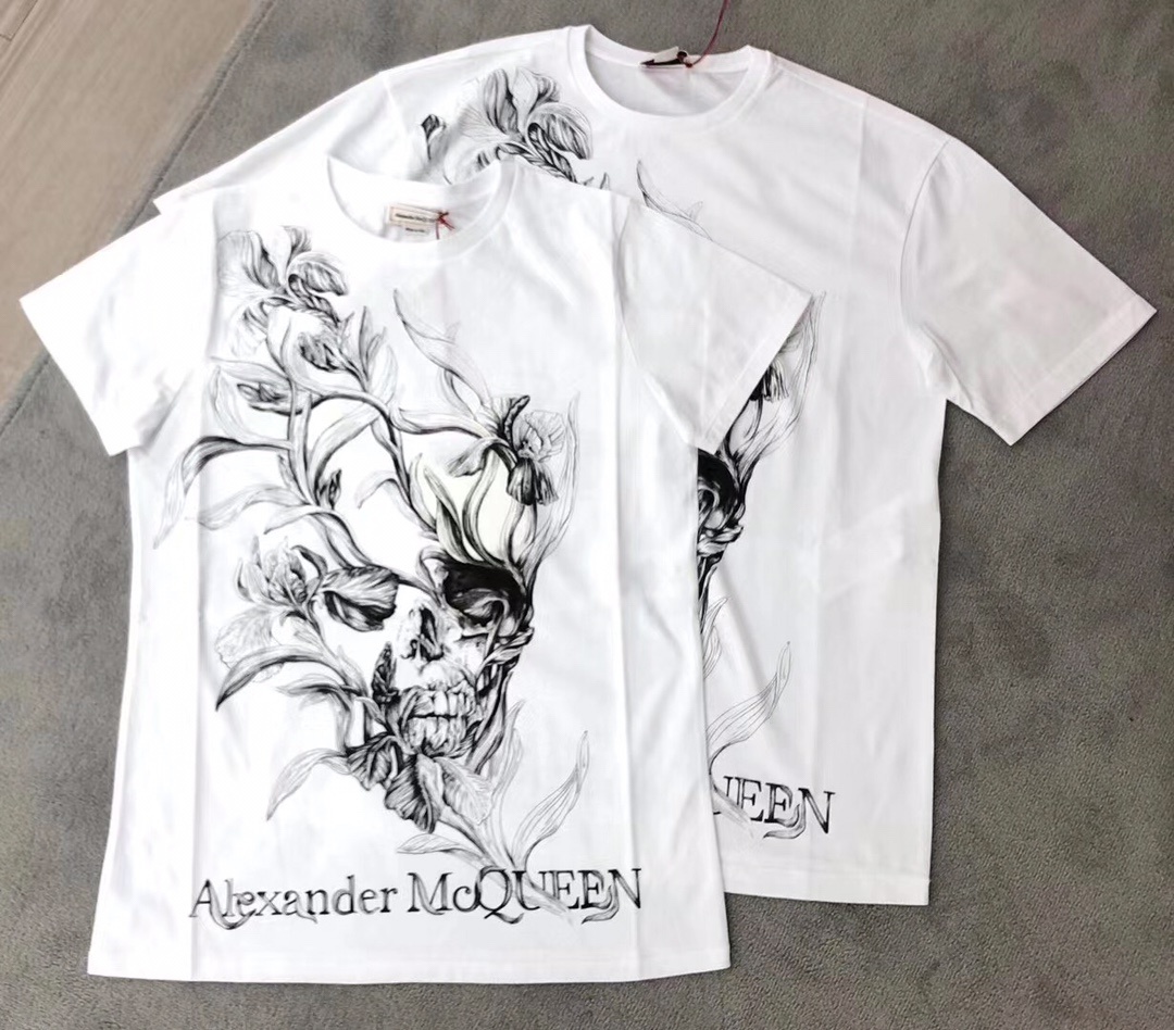 Alexander Mcqueen Iris Crew-neck T-shirt In White