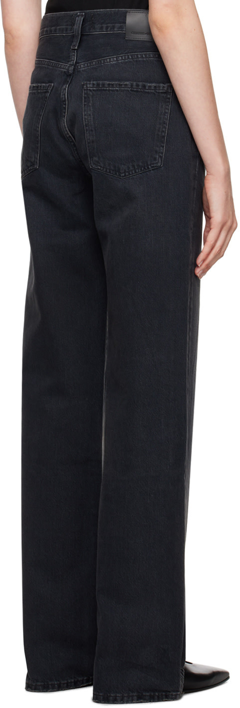 Citizens Of Humanity Black Annina High Rise Wide Leg 33 Jeans In Black